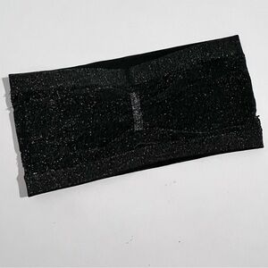 XOXO  Black & Silver Glittery Ruched Puckered Front Tube Top Bandeau Medium